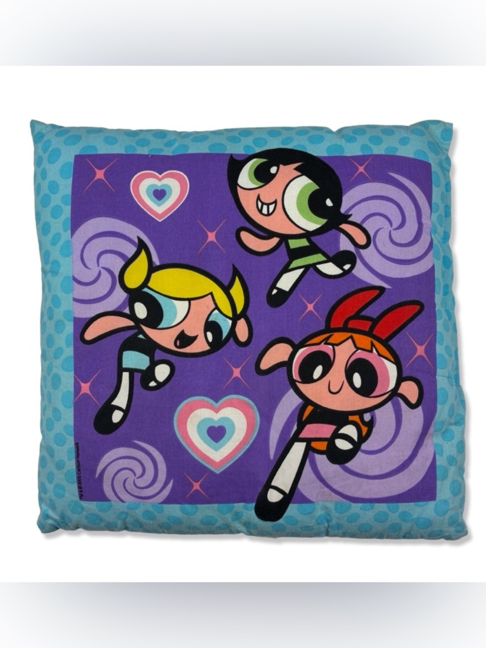 Powerpuff Girls Vintage 2000 Y2K Throw Pillow
